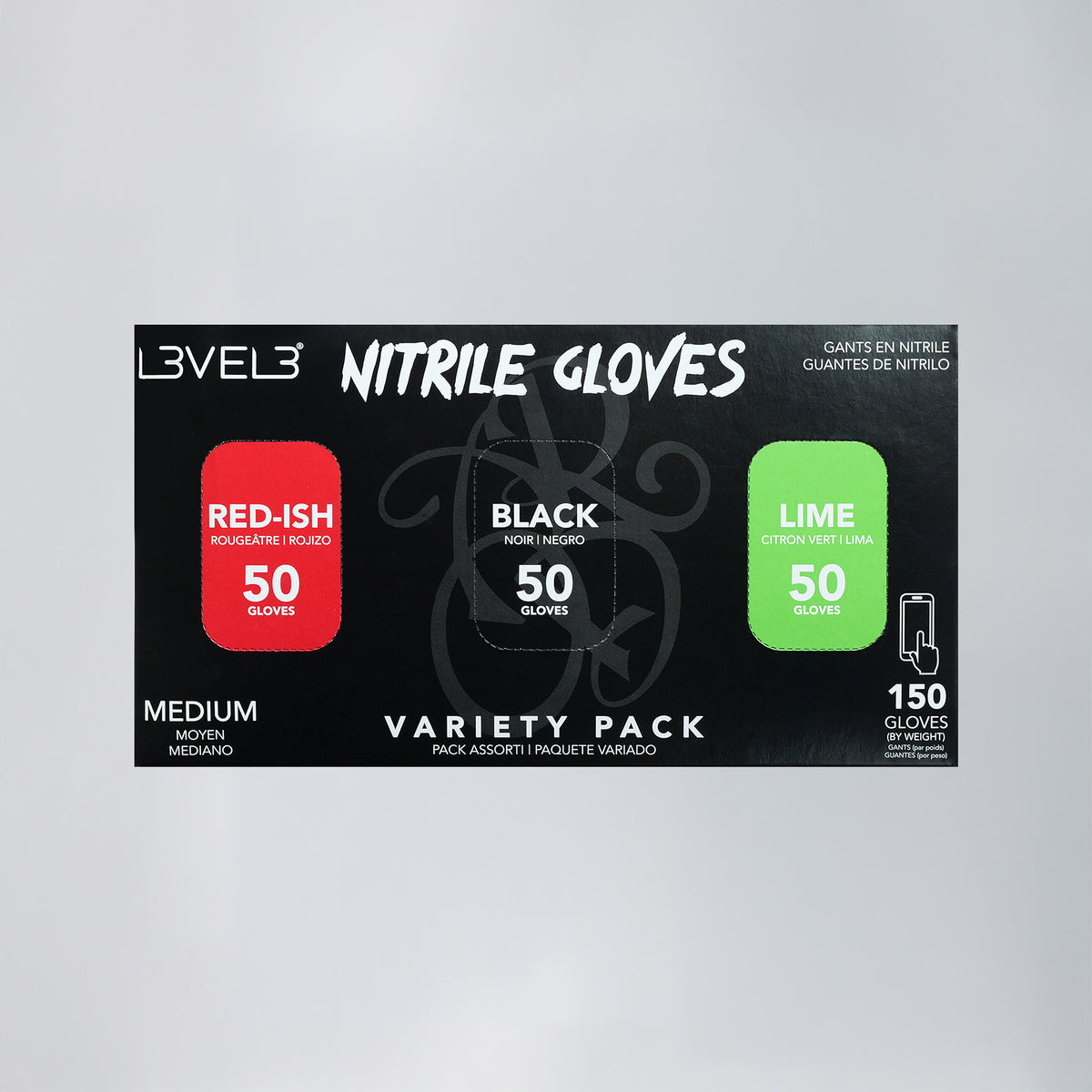 Level 3 Nitrile Gloves Variety Pack